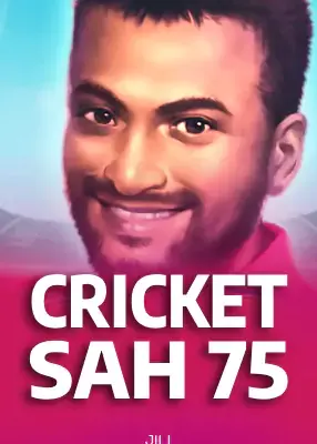 ปกเกม Cricket Sah 75 ค่าย JILI นักคริกเก็ตยิ้ม ในหน้าเกมธีม 888