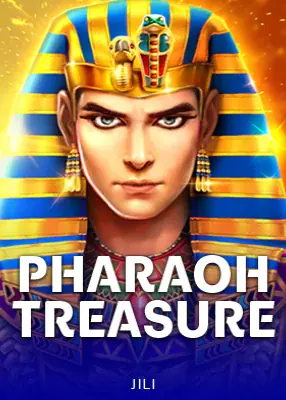 ปกเกม Pharaoh Treasure ค่าย JILI ฟาโรห์สวมหน้ากากทอง ในตารางเกมหน้าแรก