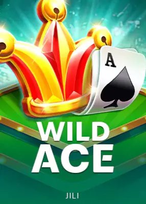 ปกเกม Wild Ace ค่าย JILI ไพ่เอซและมงกุฎ ตัวอย่างบนหน้าแรก
