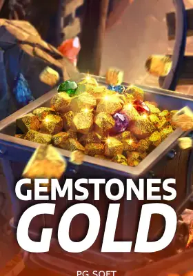 ปกเกม Gemstones Gold ค่าย PG Soft กองอัญมณีและทอง ประกอบหน้าฝากถอน