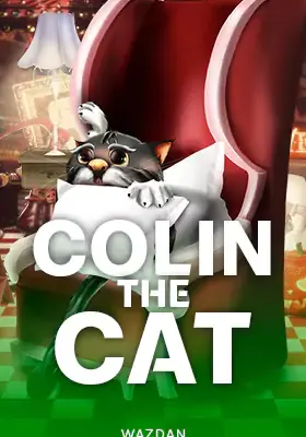 ปกเกม Colin the Cat ค่าย Wazdan แมวสวมหมวกนักเดินเรือ ประกอบหน้าสมัคร