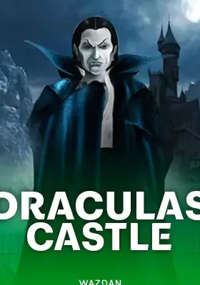 ปกเกม Dracula's Castle ค่าย Wazdan แดร็กคิวลาหน้าปราสาท ในหน้าเกมธีม 888